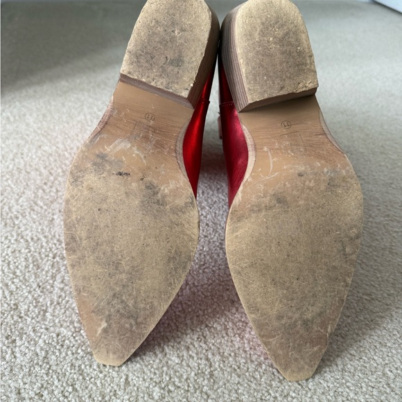 ShuShop Metallic Red Western-Style Women's Boots - Picture 11 of 11